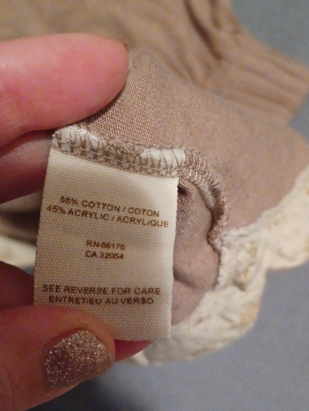 <> Free People Light Brown Layered Tunic Top Women's Size Large - Picture 9 of 14